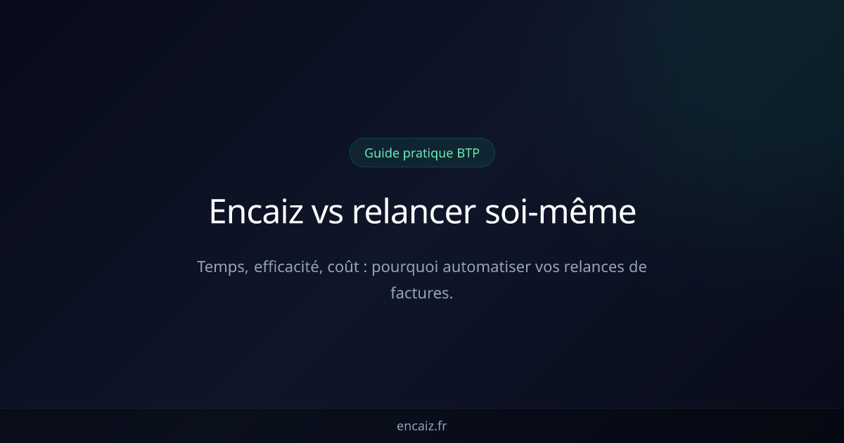 Encaiz vs relancer soi-meme : pourquoi automatiser ? | Guide Encaiz